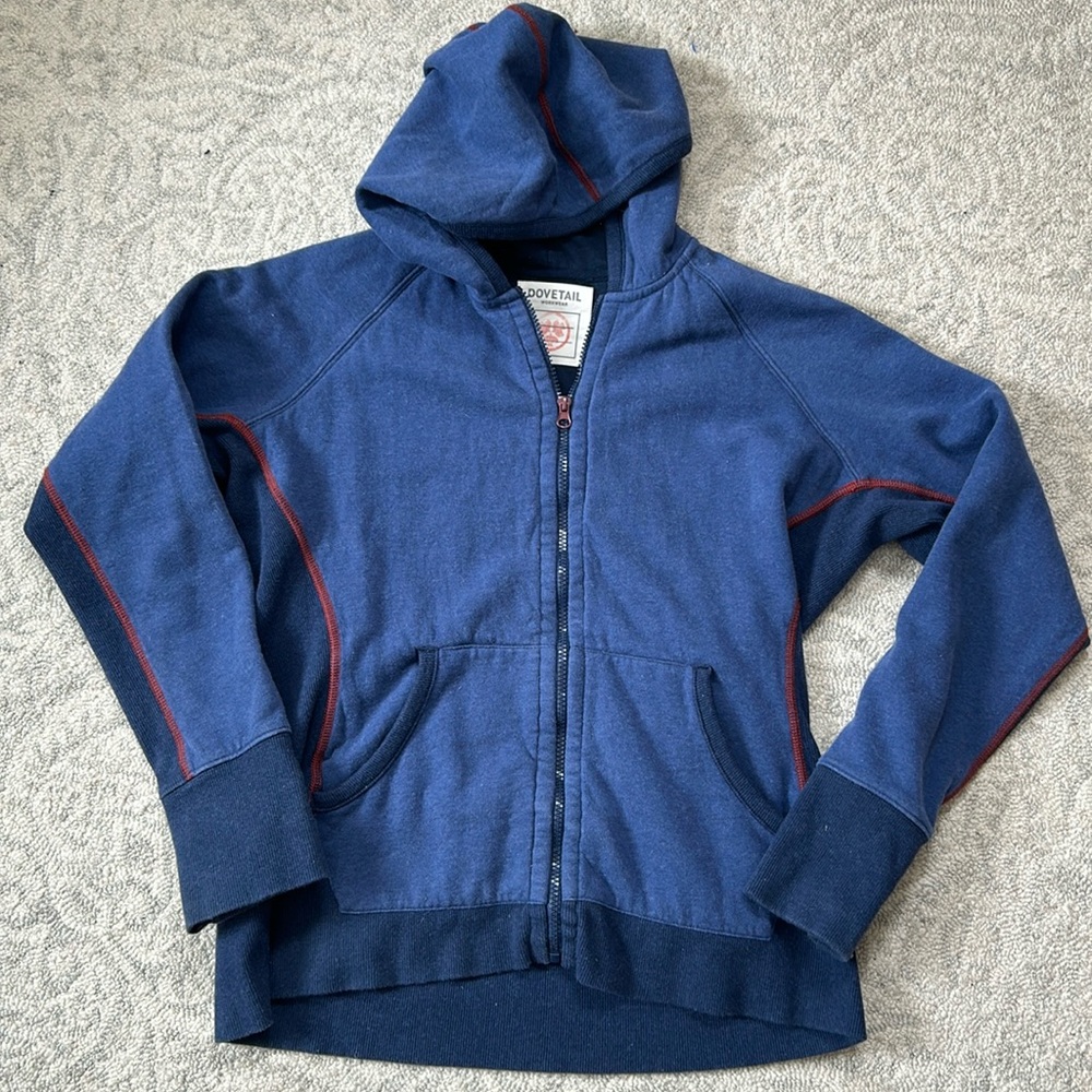 Woman's Dovetail Blue Full Zip Sweater Size Large